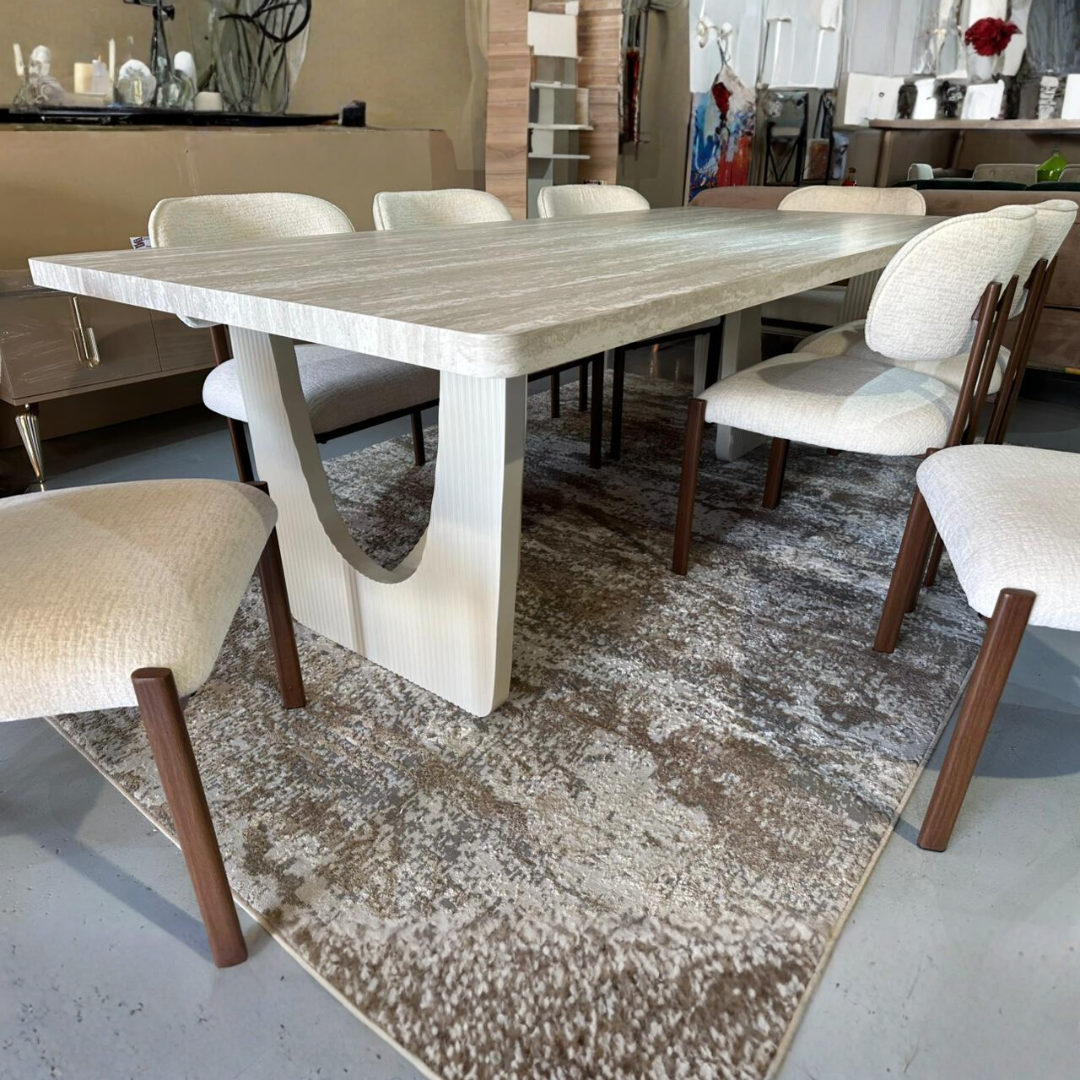 Harmony BeigeWood Dining Suite – 8 Chairs