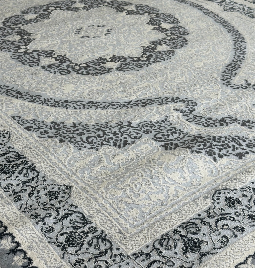 Babil 5862B Light Grey / Grey Area Rug