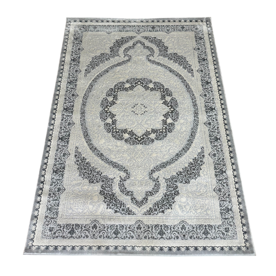 Babil 5862B Light Grey / Grey Area Rug
