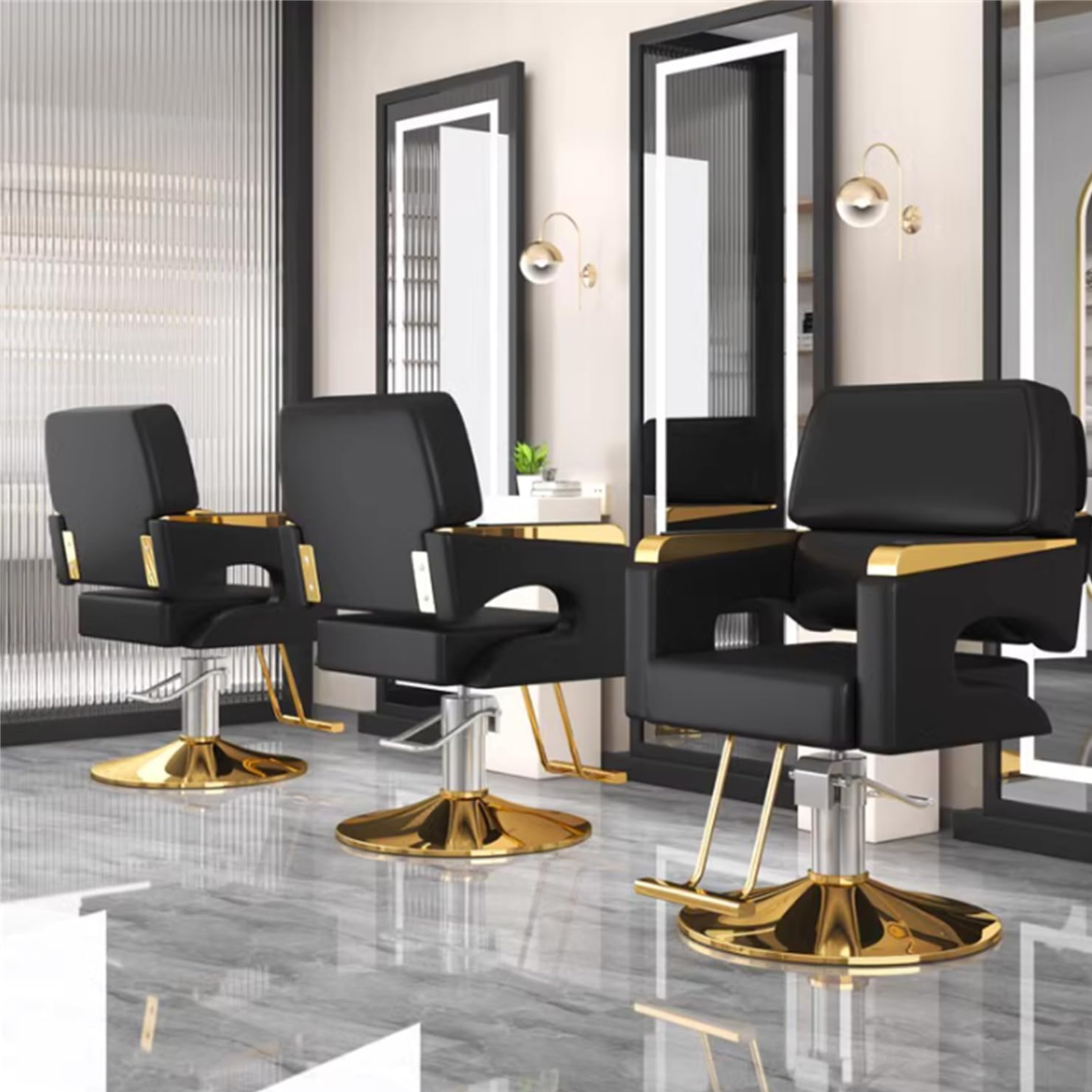 Hair Salon Chair, Barber Chair with Heavy Duty Hydraulic Pump, Height Adjustable, 360° Swivel Spa Beauty Equipment, Makeup Hair Salon Chairs