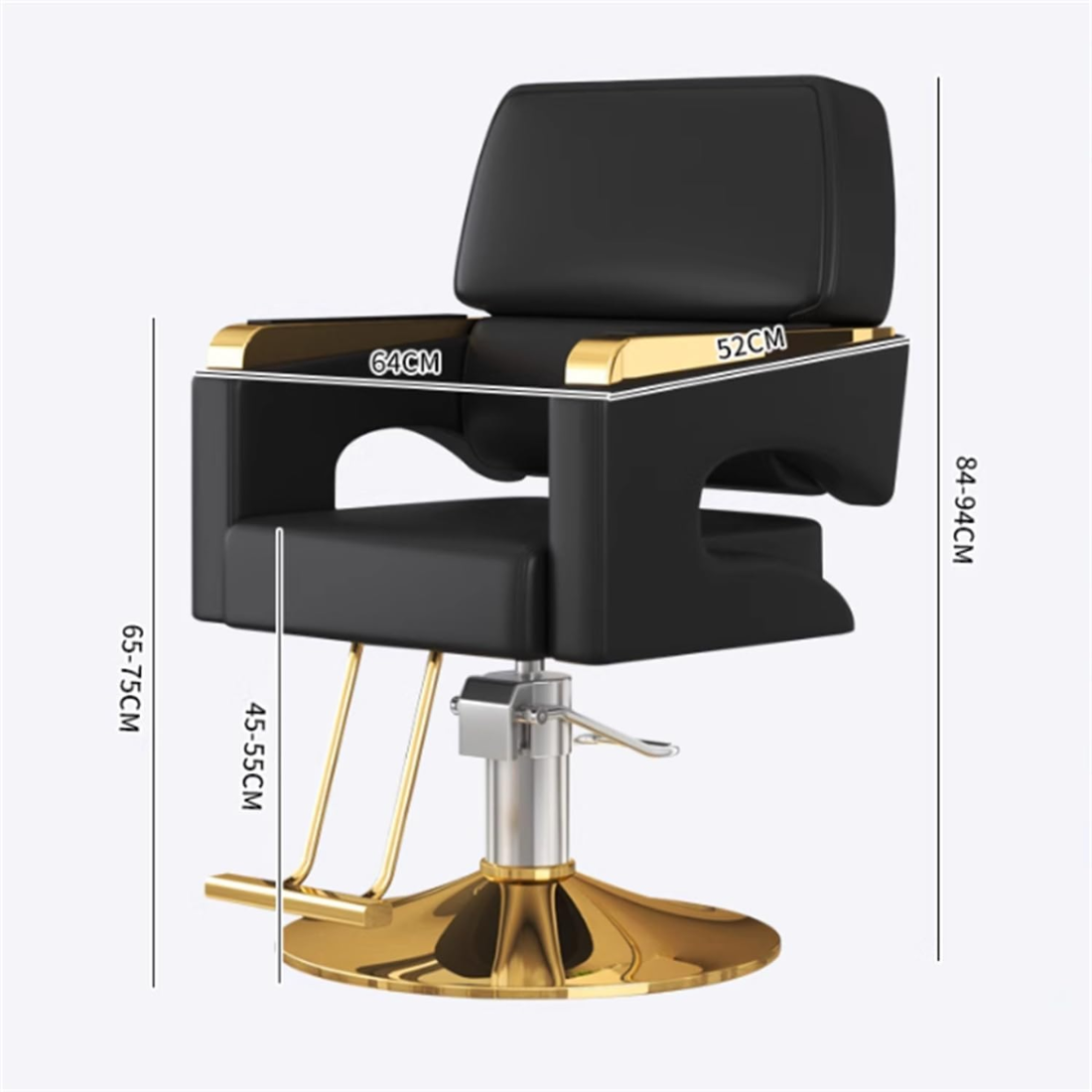 Hair Salon Chair, Barber Chair with Heavy Duty Hydraulic Pump, Height Adjustable, 360° Swivel Spa Beauty Equipment, Makeup Hair Salon Chairs