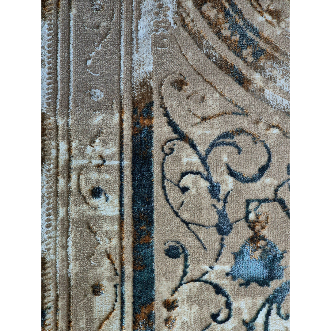 Doruk 17488A Dark Beige Beige Area Rug