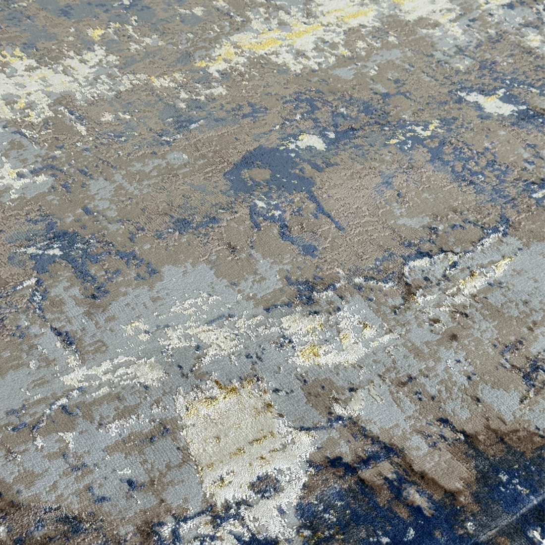 Istanbul Gray blue Yellow Area Rug