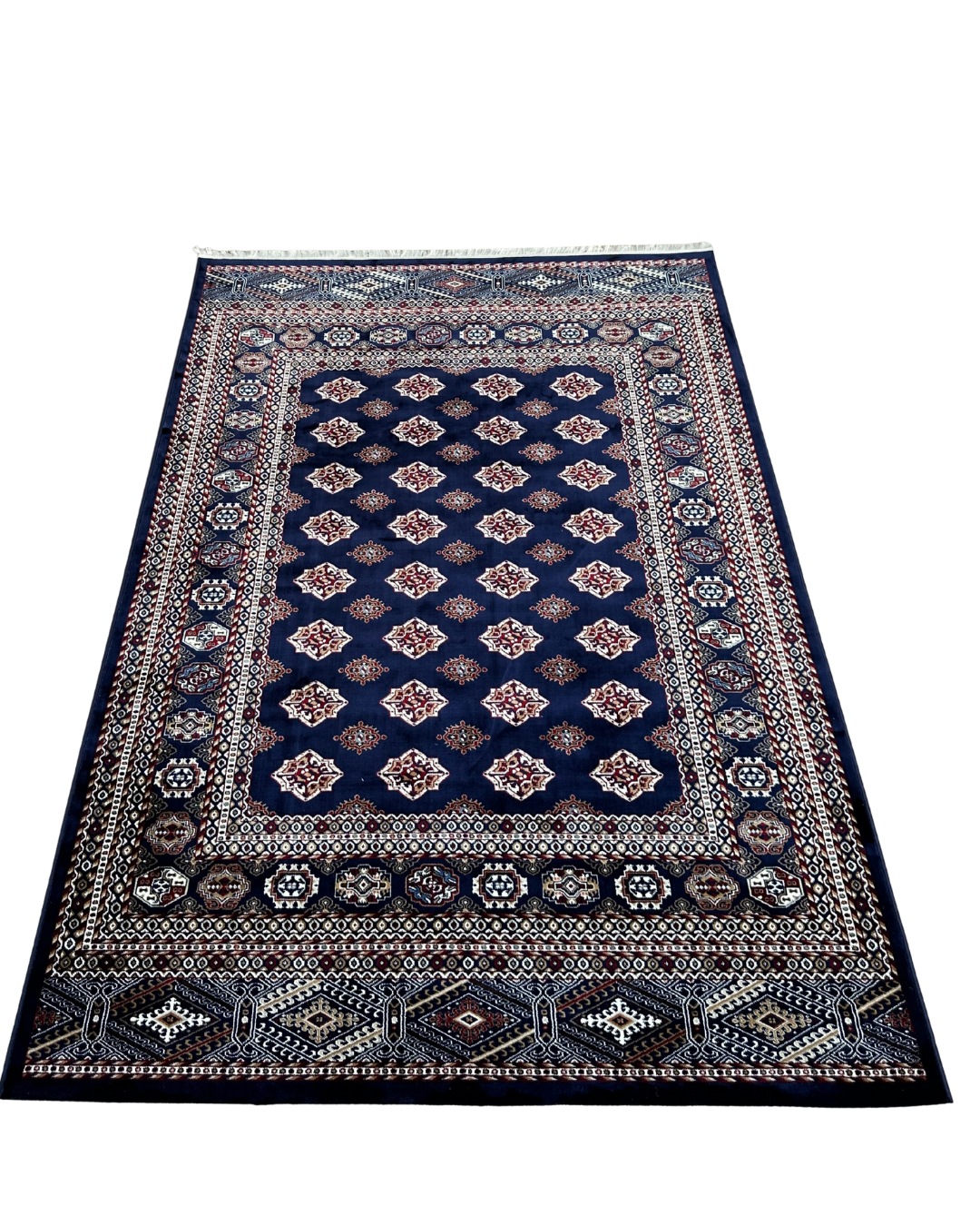 KAS HM J9940 Blue & Beige Area Rug – Classic Elegance – Soft & Durable Floor Decor