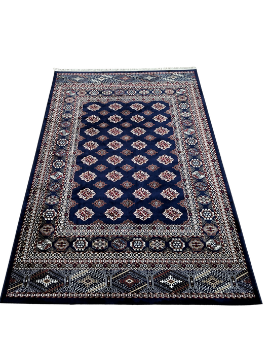 KAS HM J9940 Blue & Beige Area Rug – Classic Elegance – Soft & Durable Floor Decor