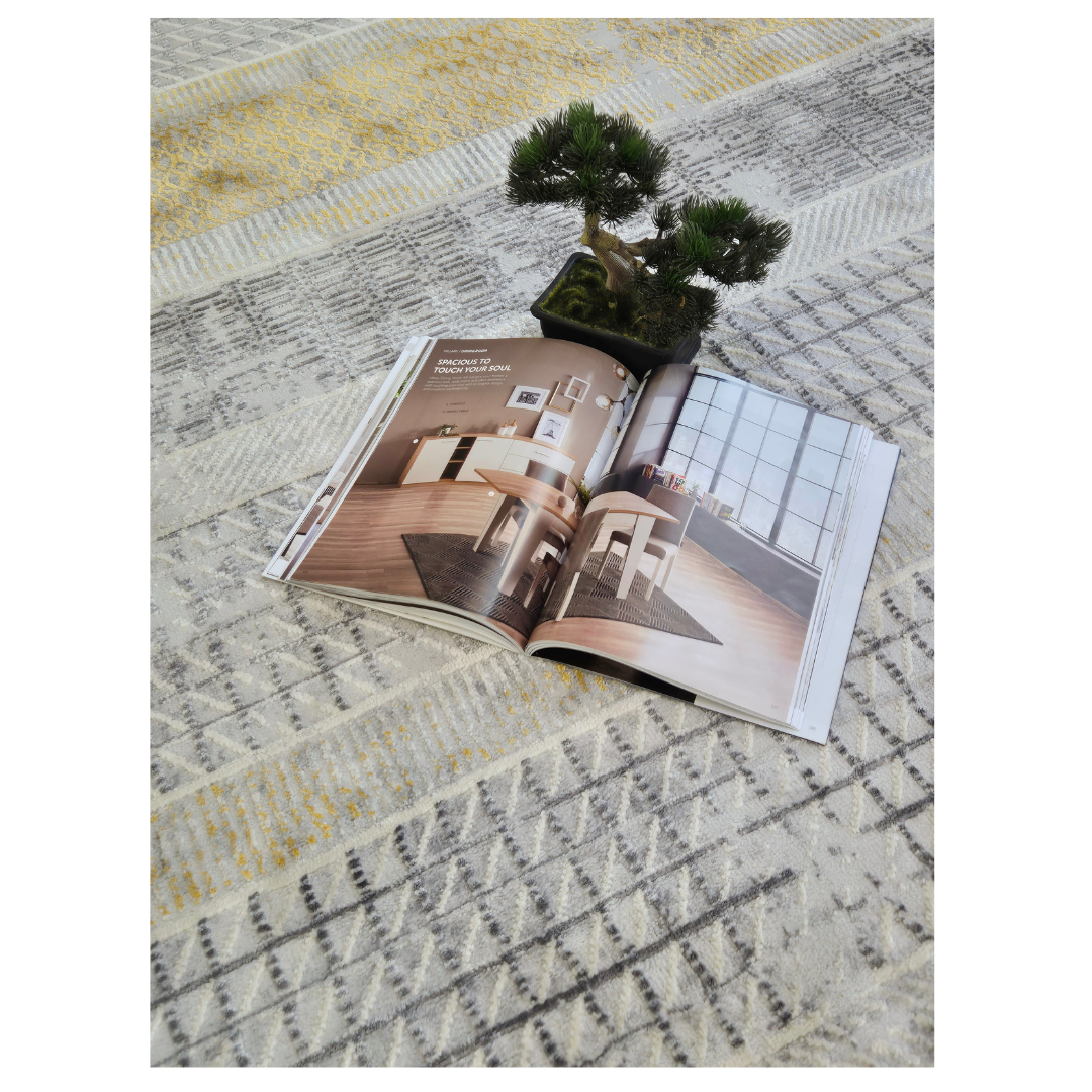 Topaz 21000 Grey / Yellow Area Rug