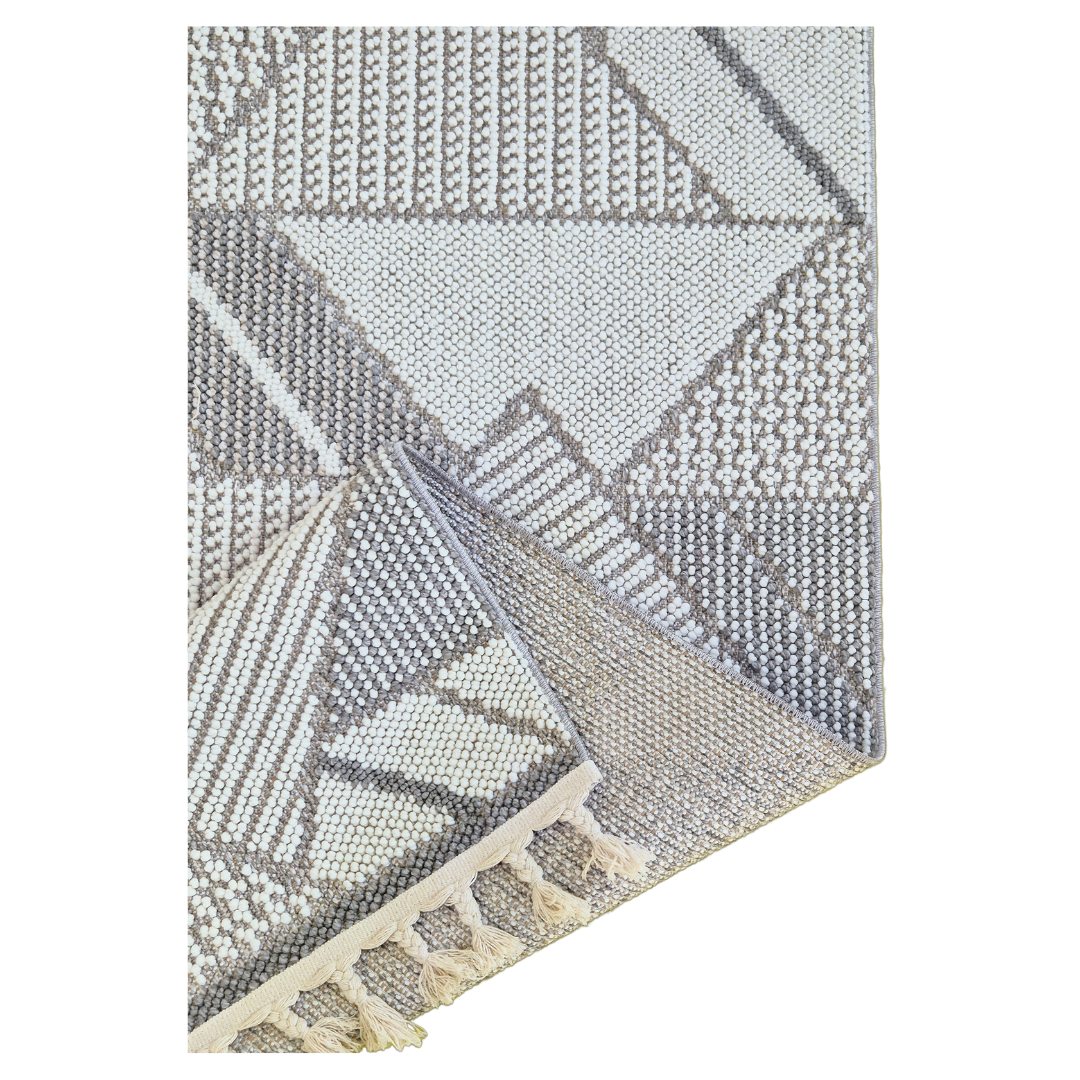 Bondi Modern Geometric Rug - Elegant Taupe & Beige Accent for Living Room, Bedroom, and Office, Durable & Stylish Home Decor)