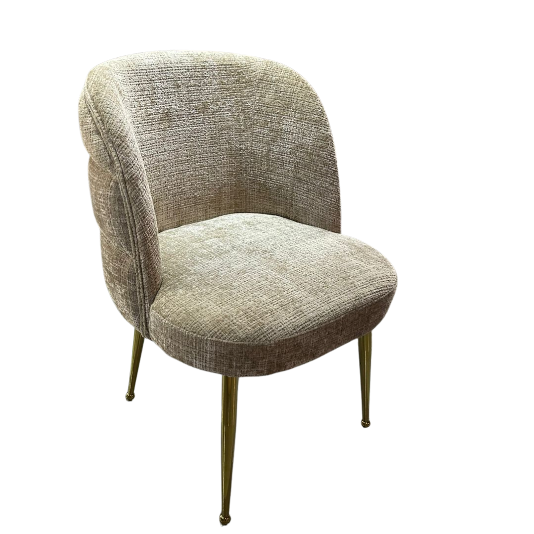 HAVANA 6-Seater Dining Set – Marble Table with Plush Beige Chairs