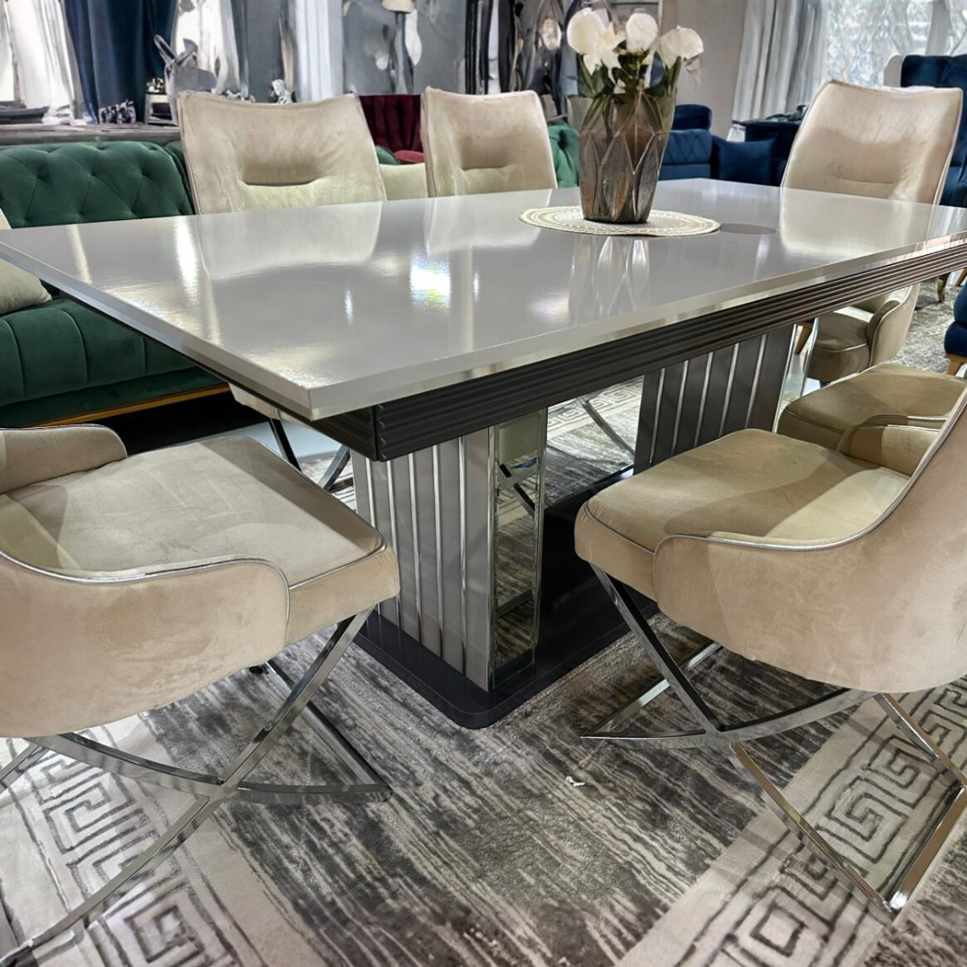 Meric Dining Table with 6 chairs