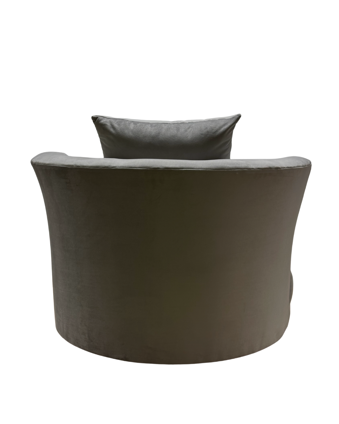 Tufted Ottoman Chair – Velvet Light Grey Solid Wood Living Room Chair