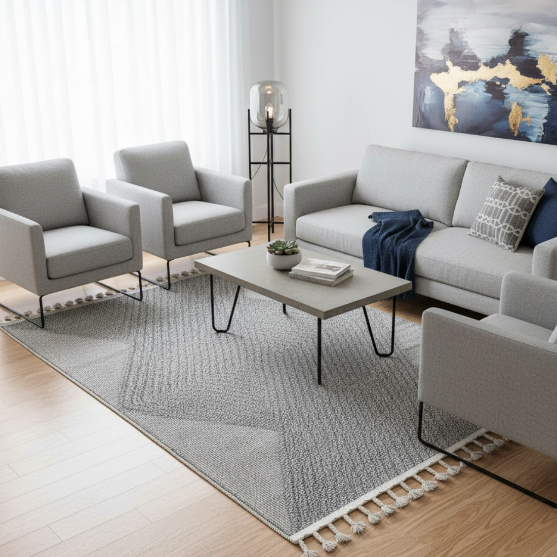 Ant 90108A Dark Grey Area Rug