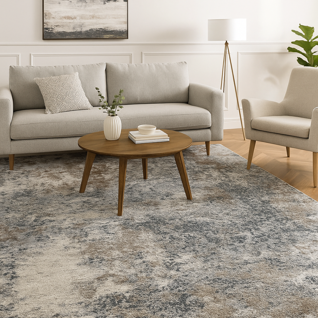 Babil J5856A Light Beige Light Grey c Area Rug