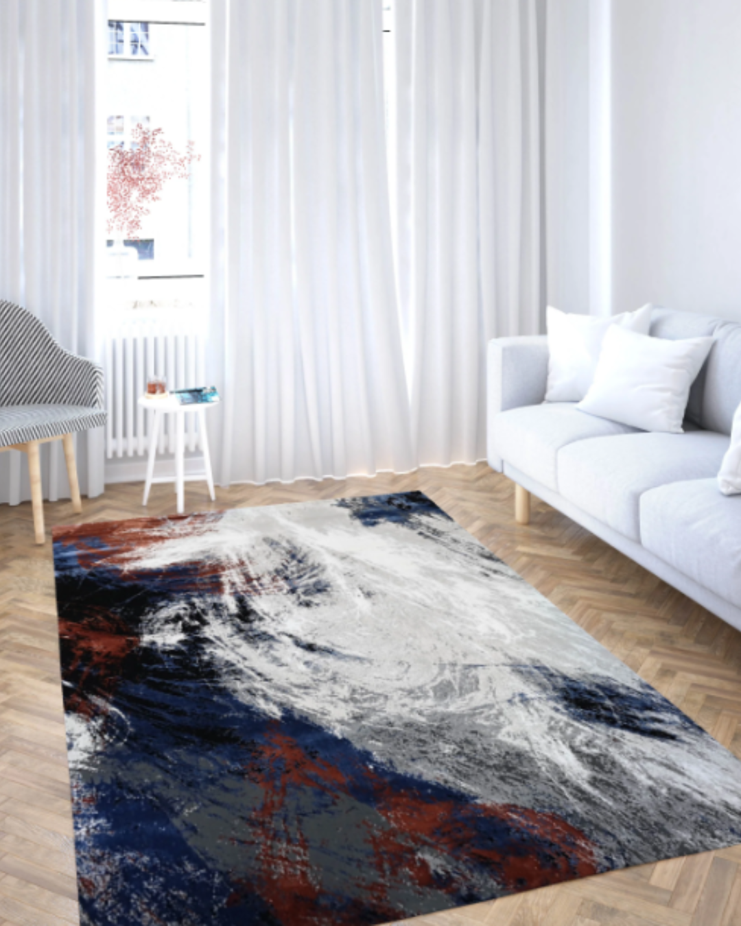 CAVALLO 25296A ANTRACITE 1 Area Rug