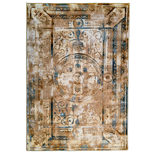 Doruk 17488A Dark Beige Beige Area Rug