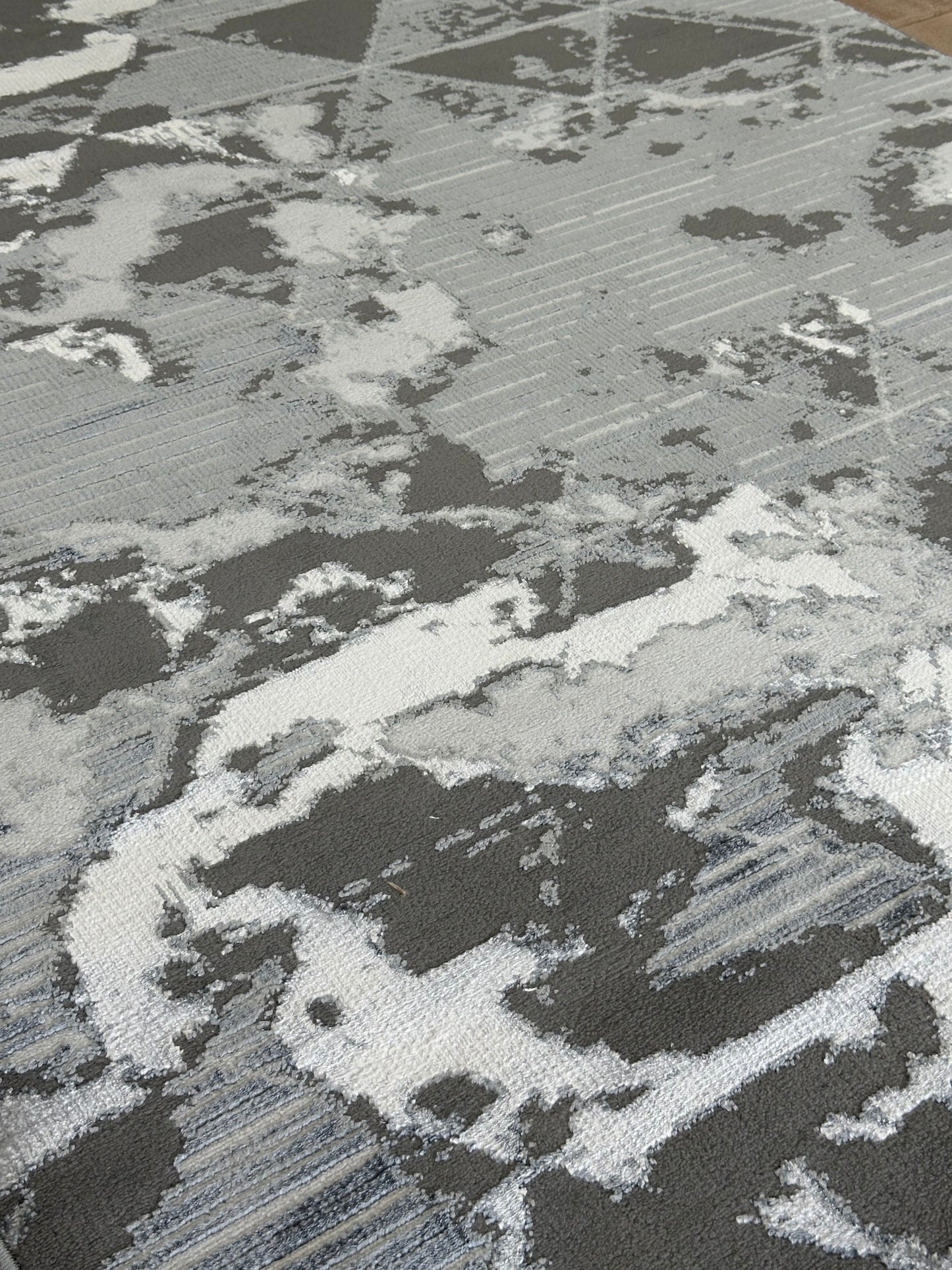 BAB J5770A Grey Light Grey Area Rug