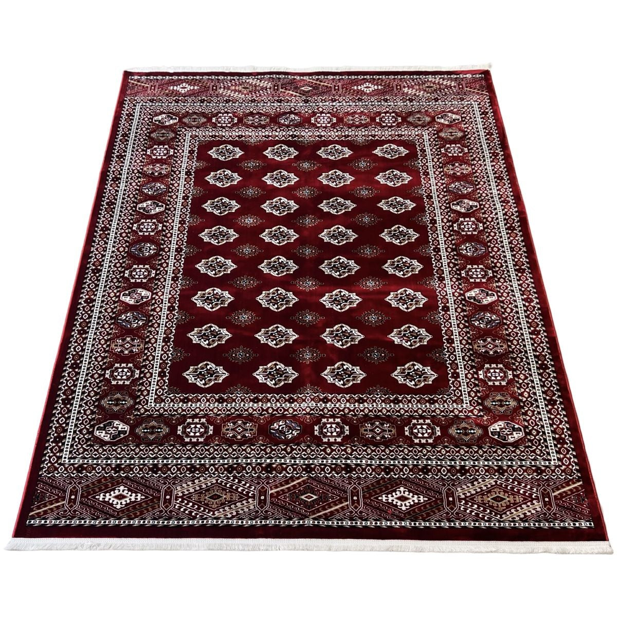KAS 9940A Red / Beige Turkish Inspired Kash Indoor Rug