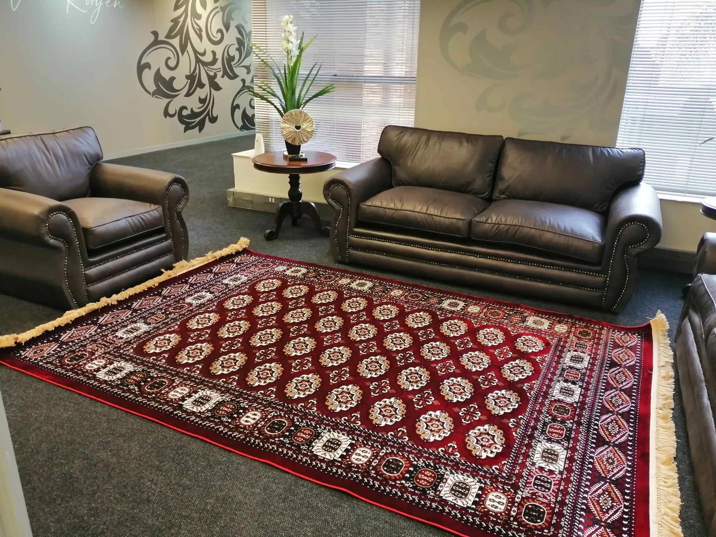 KAS 9940A Red / Beige Turkish Inspired Kash Indoor Rug