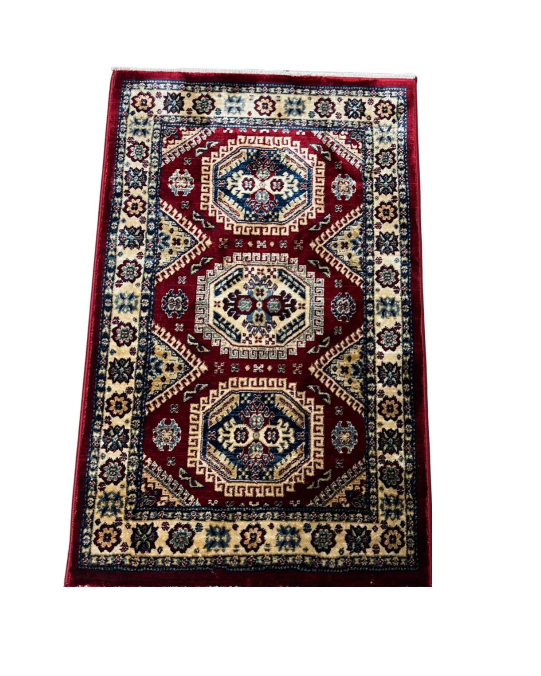 Kaz J1351B Red / Dark Beige Area rug