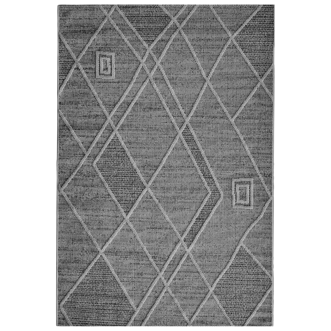 Marseille Grey Diamond Pattern Rug Area Rug