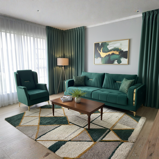 Alina 3+1 Seater Couch Green