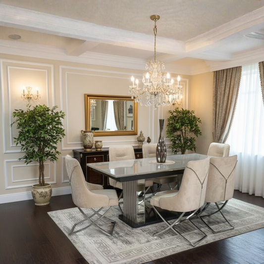 Meric Dining Table with 6 chairs