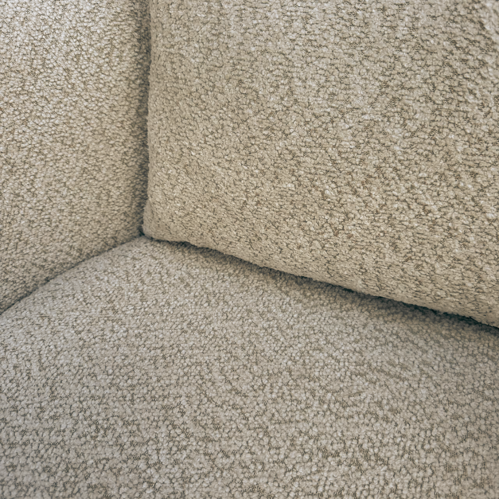 Beige Bouclé Accent Chair | Modern, Comfortable & Stylish Lounge Seating
